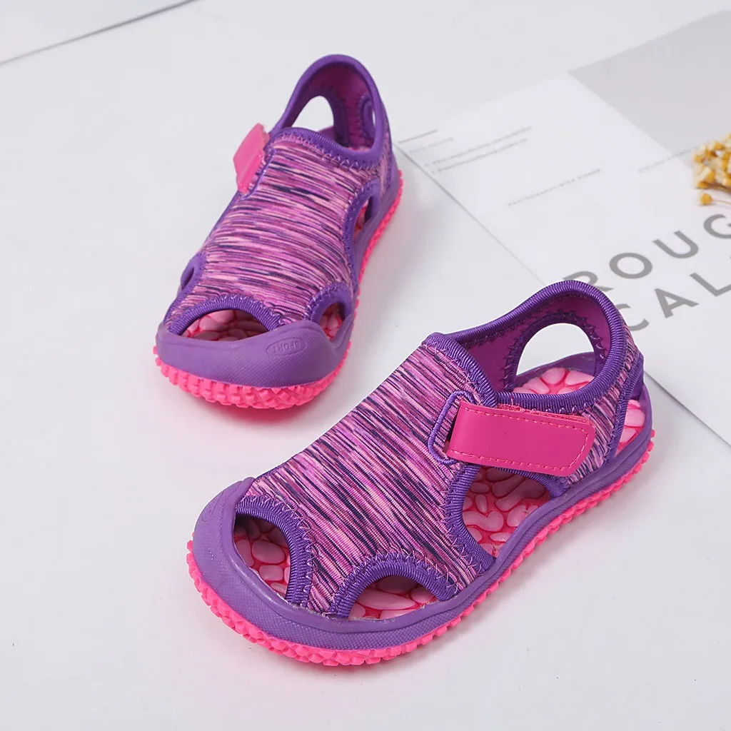 Summer Baby Girls Boys Sandals Infant Shoes Kids Outdoor Anti-collision Shoes Children Beach Sandals Soft Bottom Non-slip