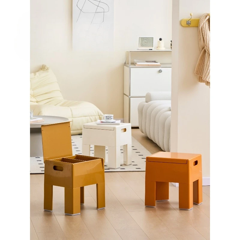 Storage stool Home living room low stool Storage  Modern simple creative multi-functional shoe changing