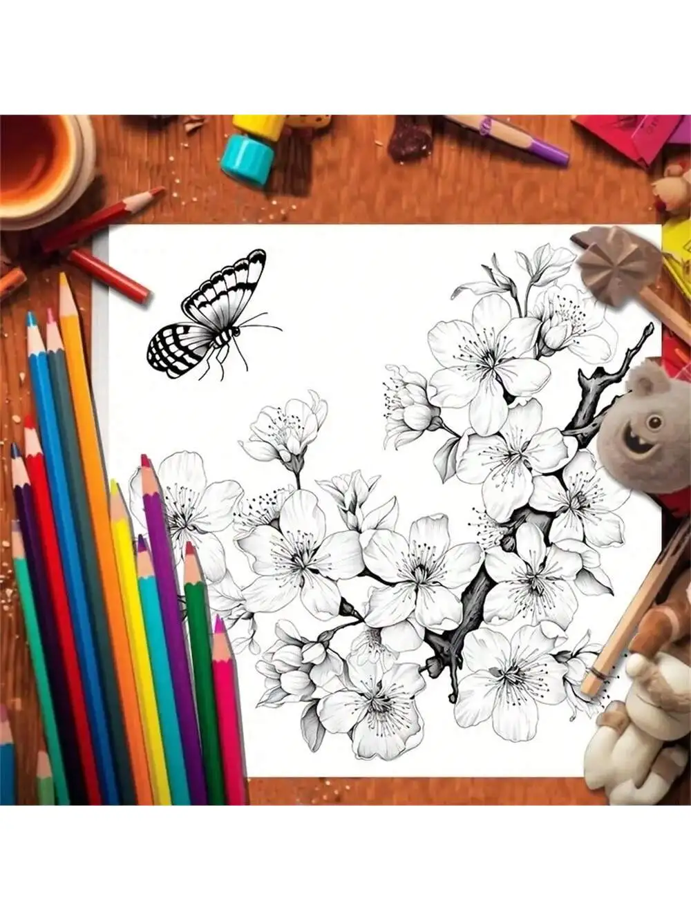 1pc Art Coloring Book 22 Page Coloring Books Gift For Birthday Party Relieve Stress Kill Time Graffiti Painting Drawing Art Book