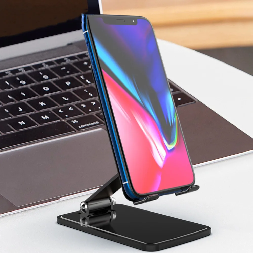 

Складной держатель для мобильного телефона, регулируемая металлическая подставка для мобильного телефона, нескользящий портативный настольный кронштейн для мобильного телефона, мобильный телефон