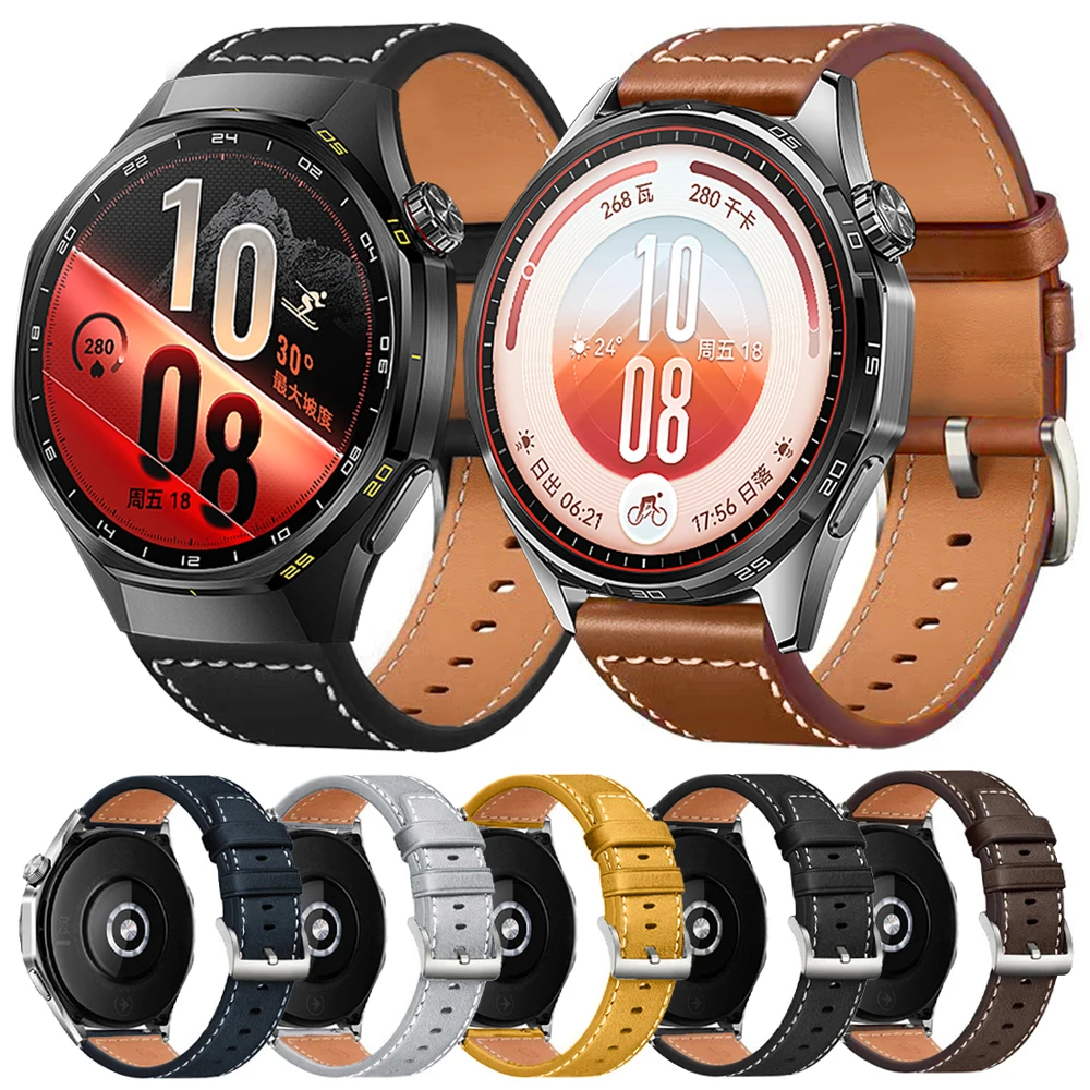 20mm 22mm Leather Watch Band For HUAWEI WATCH GT 7 GT7 Pro Sports Strap Watch 5/4 Pro GT6 5 4 46mm GT3 2 42mm Replace Wristbands
