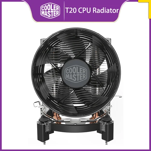 Cooler Master T20 CPU Cooler 2 tubos de calor CPU procesador radiador para LGA 775/1150/1151/1155/1156/1200 AMD AM4 Cooler para PC