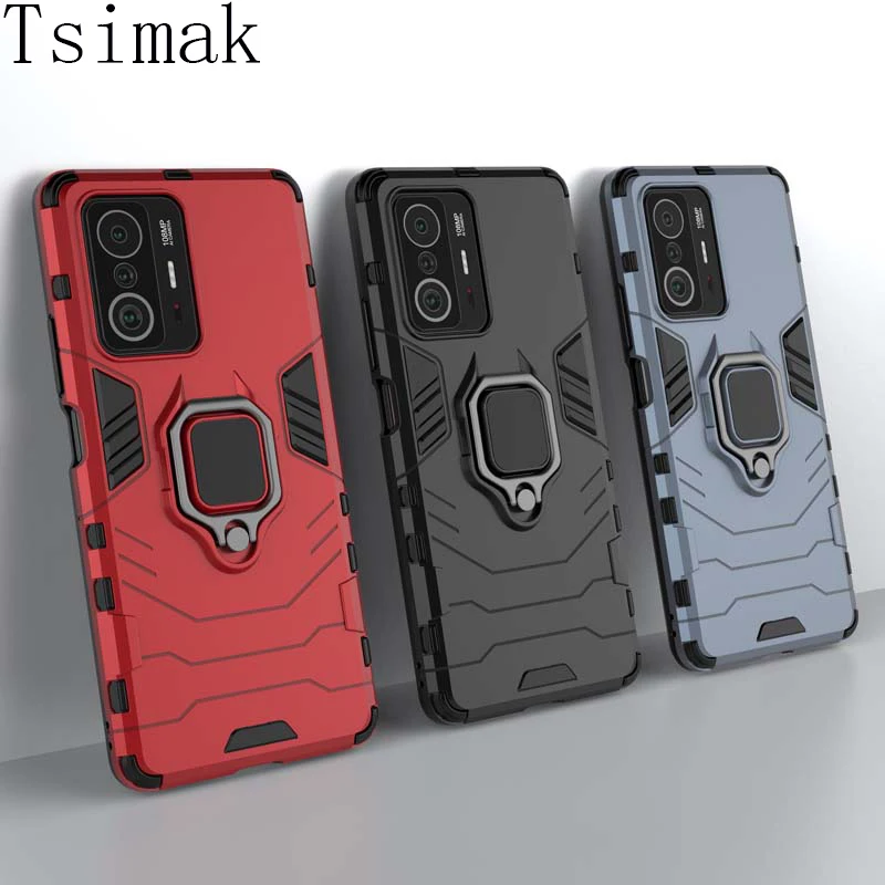 Armor Case For Xiaomi 11T 12T Pro Mi12T 10T Mi 11 13 Lite 12 12X 12S Ultra Phone Cover Shockproof Ring Bracket Bumper Back Coque