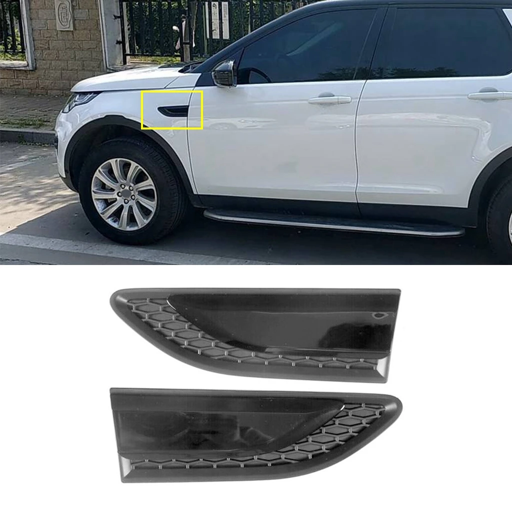 1Pair Car Side Fender Air Flow Vent Grill Anti-corrosion Anti-scratch Black For Land Rover Discovery Sport L550 2015-2019