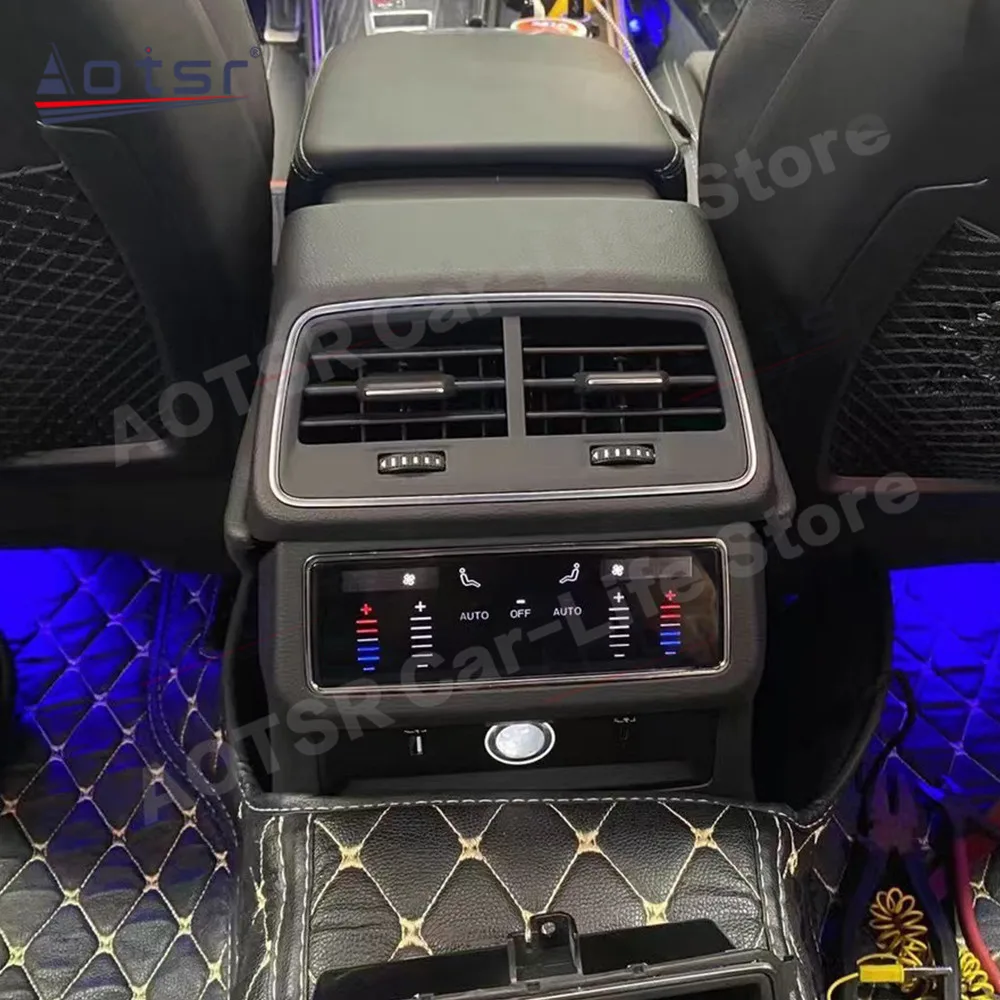 

Для Audi A6L A6 A7 C8 2019 ~ 2023 Панель переменного тока на заднее сиденье Кондиционер Климат-плата Голосовое управление ЖК-дисплей Сенсорный экран климат-контроля