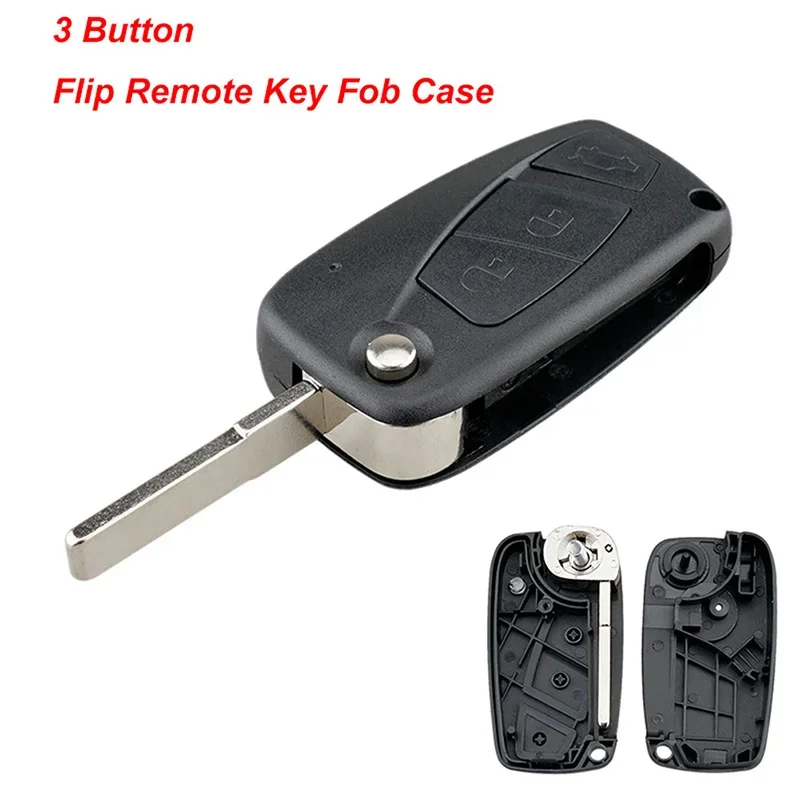 3 Buttons SIP22 Car Remote Key Case Cover Key Shell for Fiat Ducato Idea Punto Panda Stilo Bravo Grande Auto Accessories