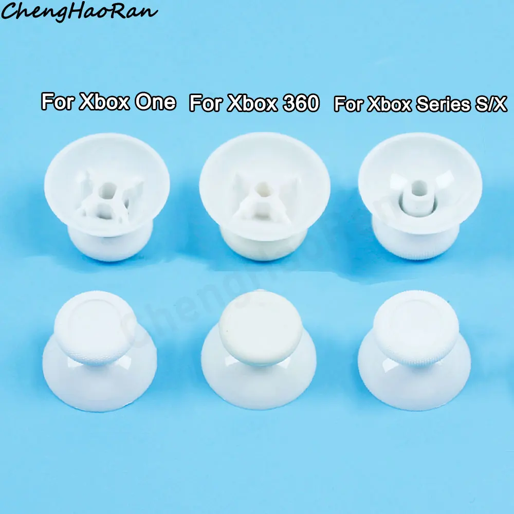 2 шт. 3D аналоговая крышка для пульта дистанционного управления для PS3 PS4 PS5 Xbox One Series X S 360, ручка контроллера, белая крышка для большого пальца, ремонт, запасные части
