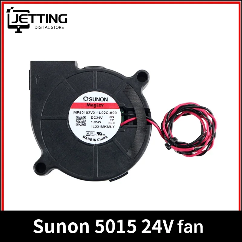 

Sunon 3D Printer Blower Fan 5015 24V 0.41A Double Bearing Fan Centrifugal DC Cooling Turbo Fan 5015S for voron Stealthburner