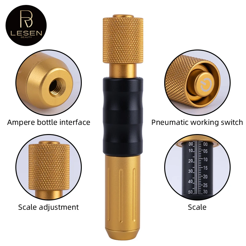 Gold&Black Continuous Mist Gun Hydrating and Moisturizing Remove Wrinkles Enhance Facial Lines Fill in Facial Depressions