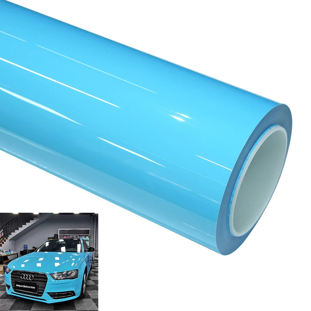 

Wrapmaster UV Resistant 15m Wet Application PPF TPU Sky Blue Auto Film Vehicle Wrap Vinyl
