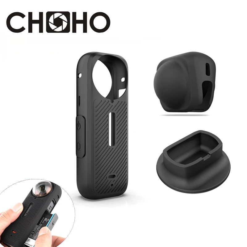 For insta360 x4 accessories case Protective Soft Housing Rubber Silicone Shell Protector Lens Cap anti-skid fix base Desk Mount