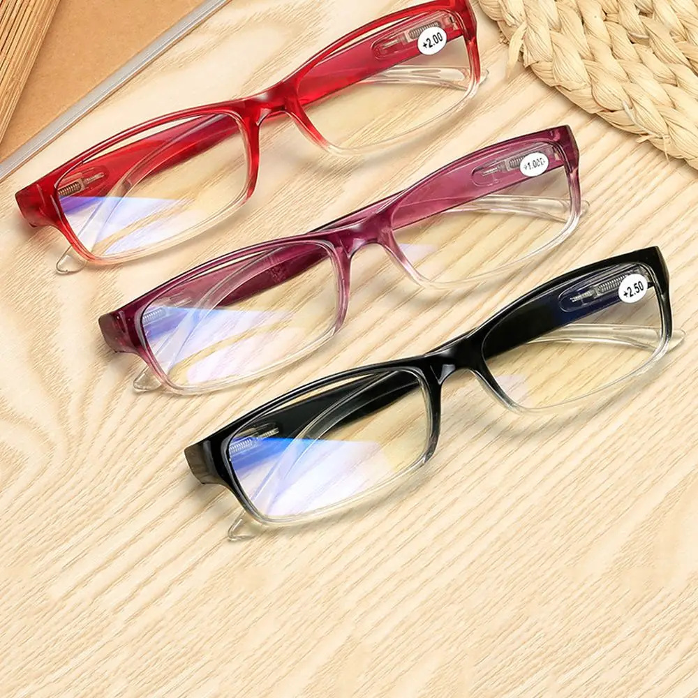 Gradient Frame Fashion Anti-blue Reading Glasses Unisex Elderly Hyperopia Reading Newspaper Watching TV Reading Glasses