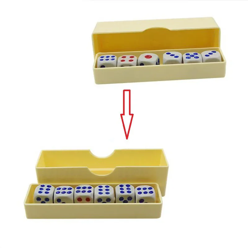 Point de changement dés prédiction dés tours de magie gros plan illusion de mentalisme Gimmick accessoires jouets Six Die Flash changement Magia