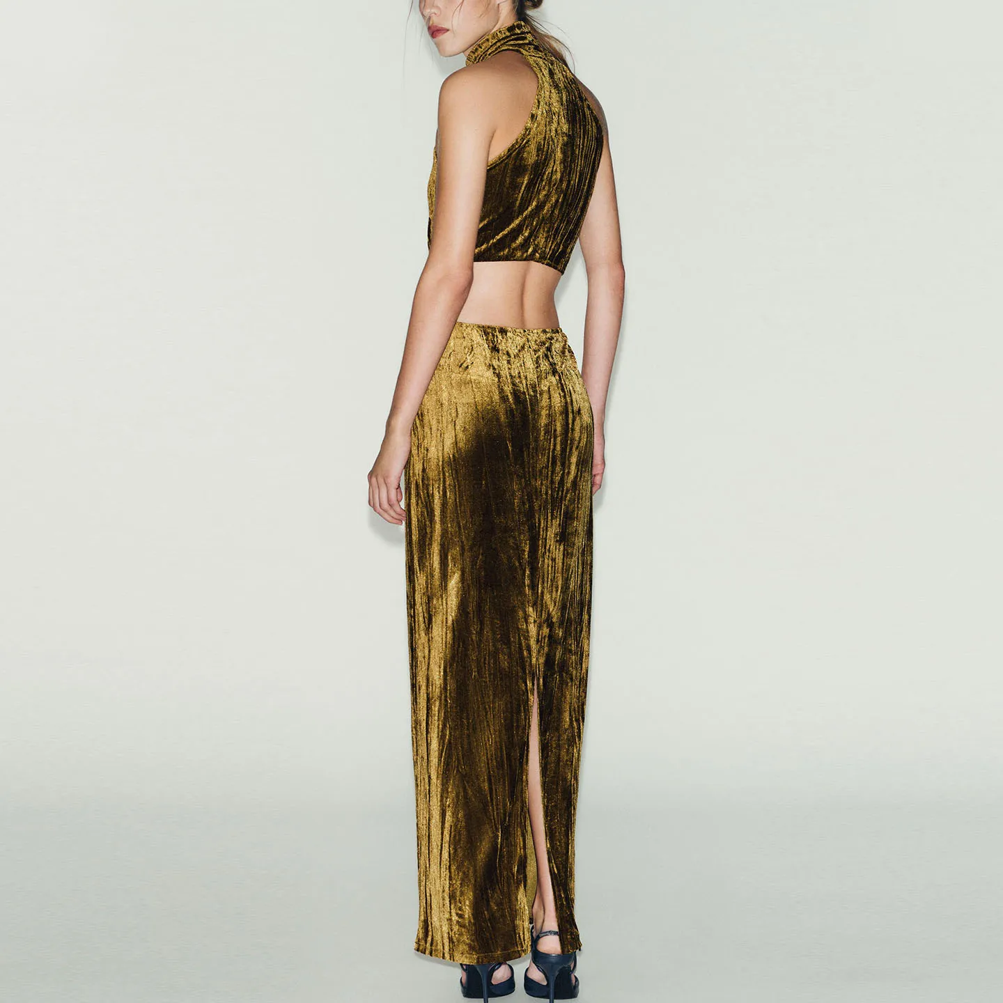 เครื่องประดับดีไซน์เปิดแบบแฟชั่น ประดับด้วย Dr Z เสื้อผ้าผู้หญิงรุ่นใหม่ 2025 ทรงเข้ารูป สวมใส่ได้ทุกวัน