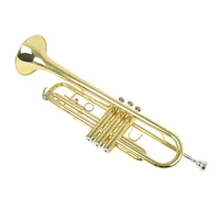 SLADE Trumpet Bb B Flat Brass Material Trumpet Professional Musical Instrument With Case Mouthpiece Gloves Cleaning Cloth Strap 3