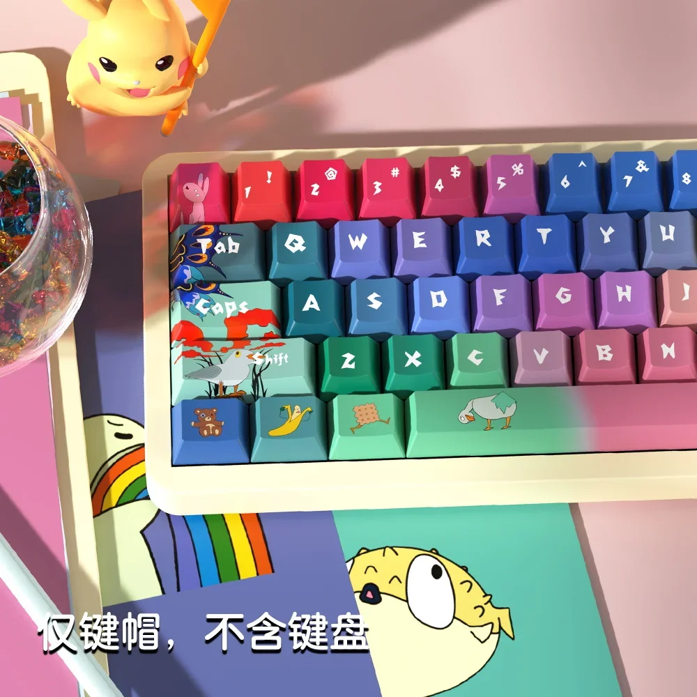 Grotesque fantasy, original theme keycaps, original factory height, five-sided sublimation colorful keyboard cap