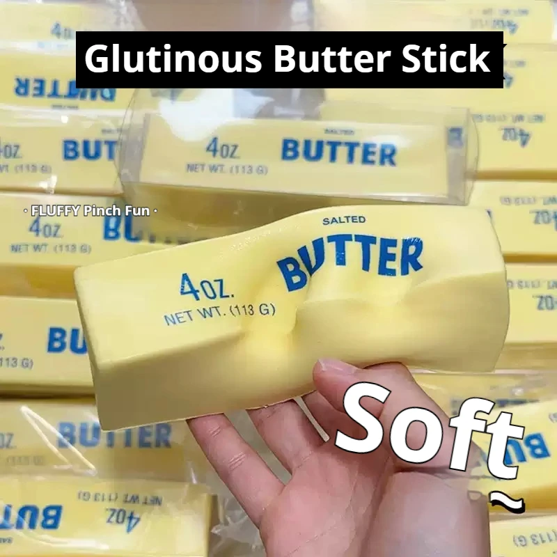 Soft Slow Rebound Butter Stick Squeezing Toy Realistic Butter Sticks Decompression Fidget Toys
