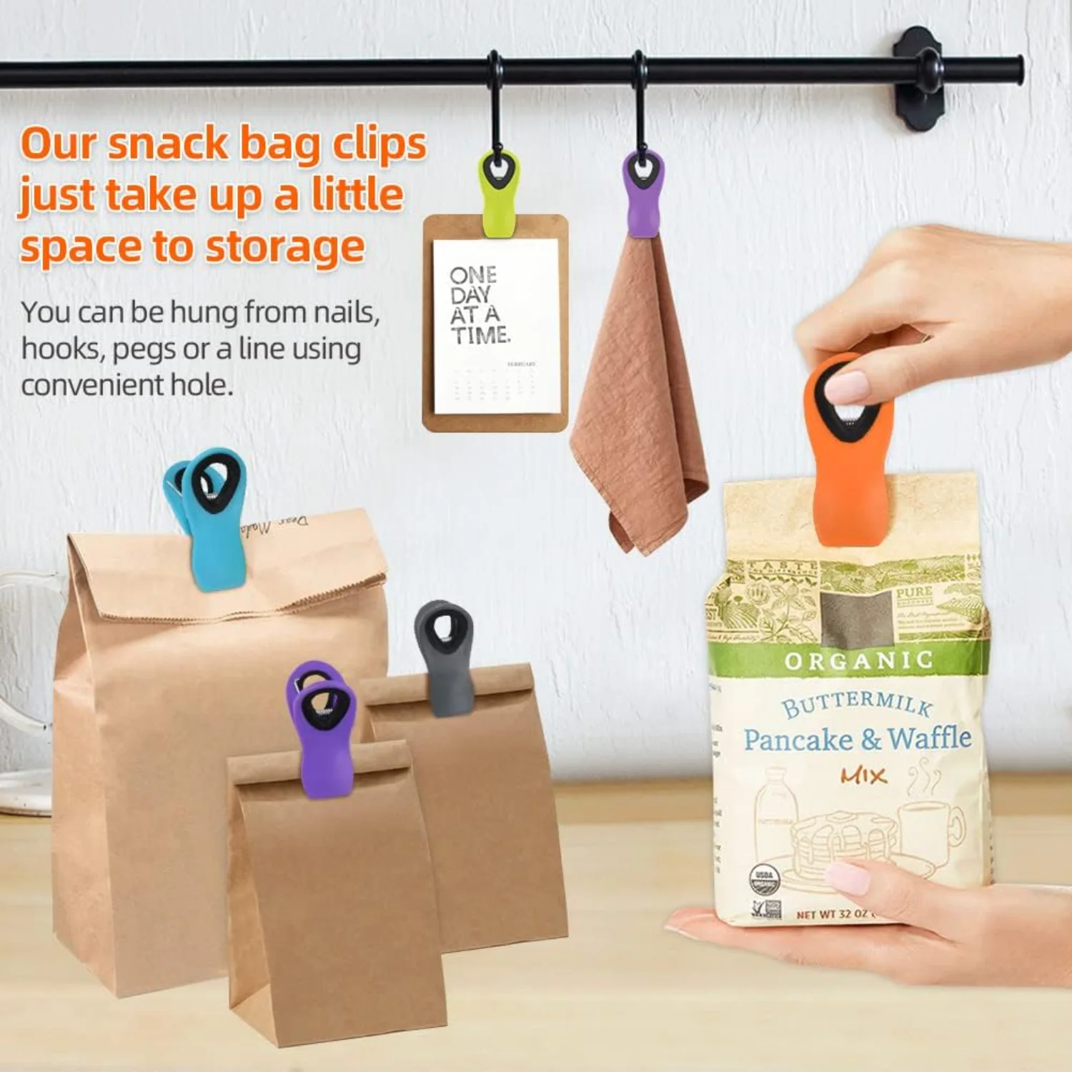 Зажимы для пакетов с чипсами, 12 упаковок маленьких зажимов для упаковок пищевых продуктов в холодильнике, пакетов для закусок, фотографий, зажимов для пищевых пакетов разных размеров, пластиковые H