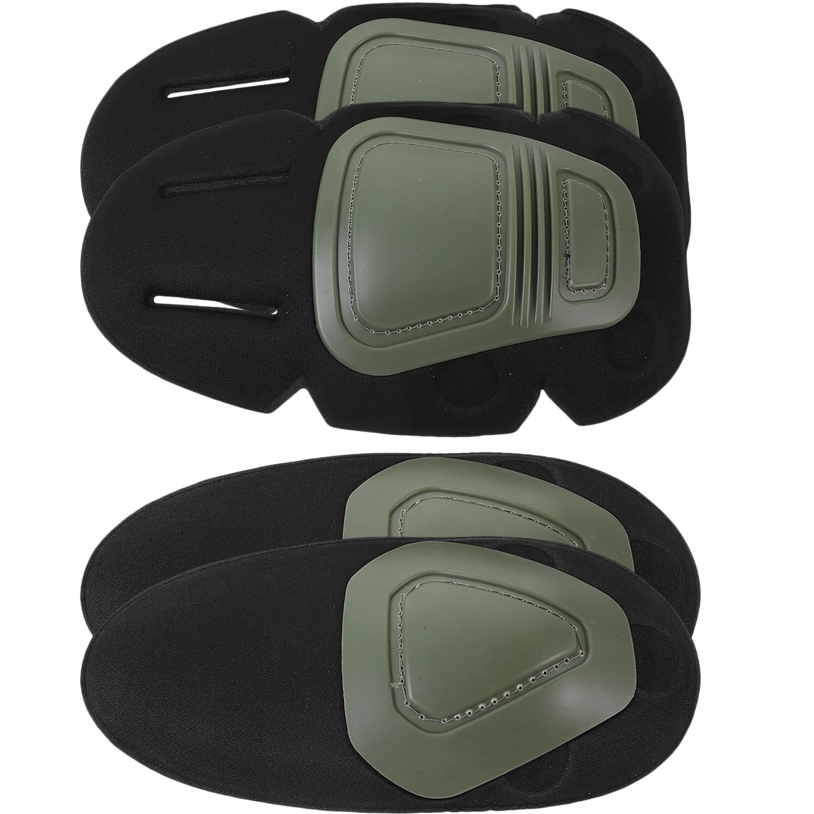 4 piece Tactical Knee Elbow Pads Set Black Inner Protective Gear for Sports Skateboarding Accessories