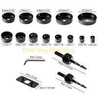 D84F Professional 18pcs Hole Set with Carrying Case for DIY and Home Projects