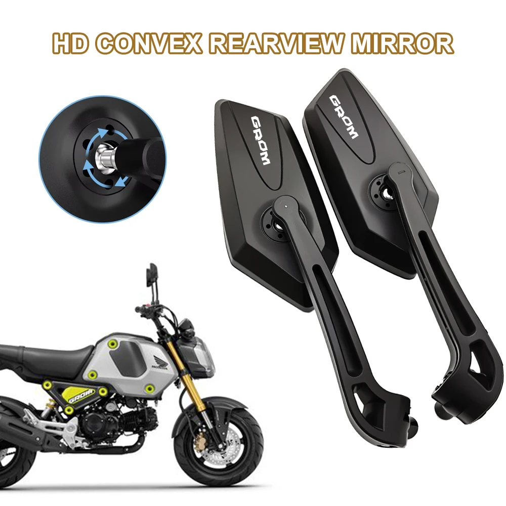 2pcs Motorcycle Side Mirror Rearview Mirror Adjustable Rotating For Honda Grom 125 MSX125 Grom Scrambler Concept Grom SP MSX 125