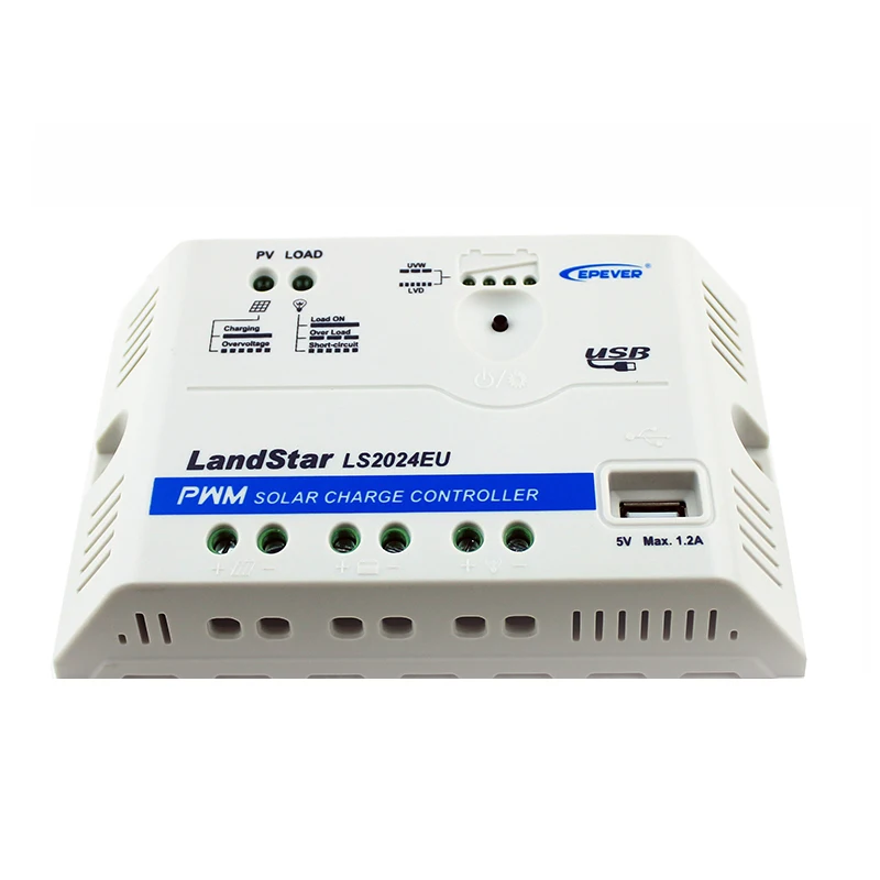 

EPEVER LS2024EU 20A Controller For Solar Panels With USB Port 12V 24V Solar Panel System Battery Charging Regulator