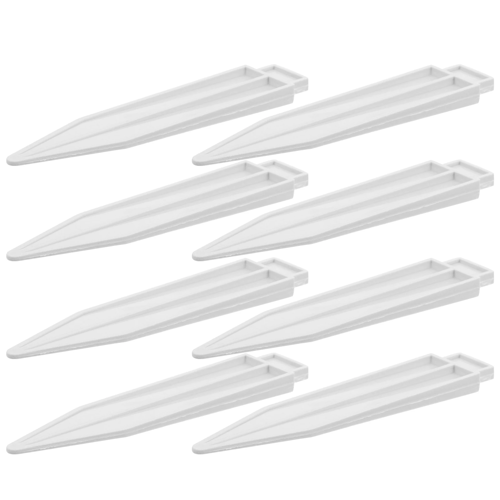 

8pcs Ground Tip Plug Fence Support White Plastic Parts Garden Fence Holder Flower Bed Accessories Durable Safe Stable Use