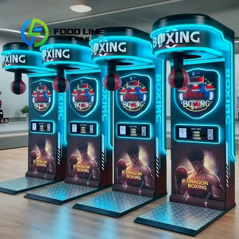 Boxer Punching Game Machine Built With Digital Score Screen Same As Boxing Strength Test Arcade Machine Records Max Punch Data