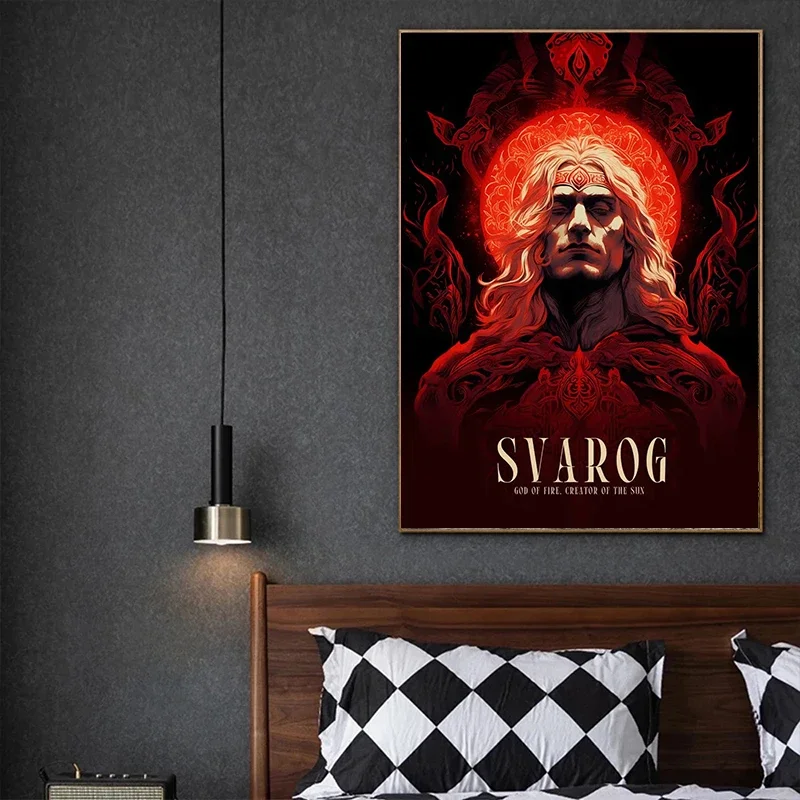 Slavic Gods Mythology Art Poster Perun Zorya Svarog Canvas Painting Wall Prints Picture for Living Room Home Decor Cuadros