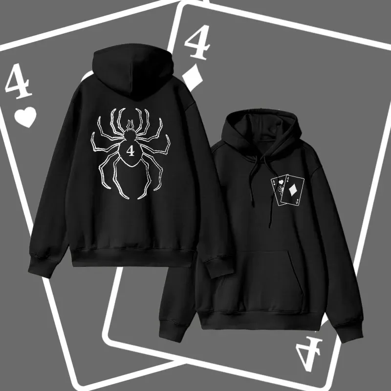 

2025 Autumn and Winter Unisex 100% Cotton Spider No. 4 Print Hoodie High-end Luxury Is for Both Men and Women Top Y2k