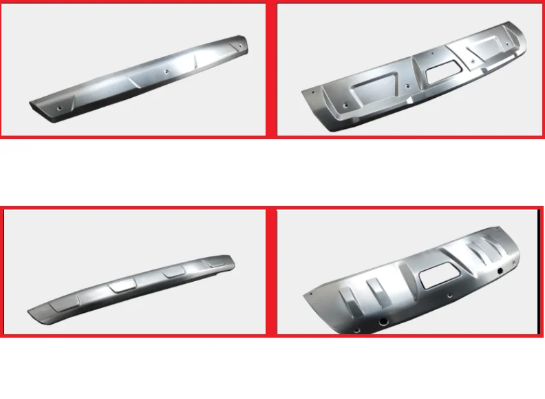 

Car-styling For nissan Rogue X-Trail T32 2014-2018 metal front + rear bumper bottom guard protector with key hole accessories