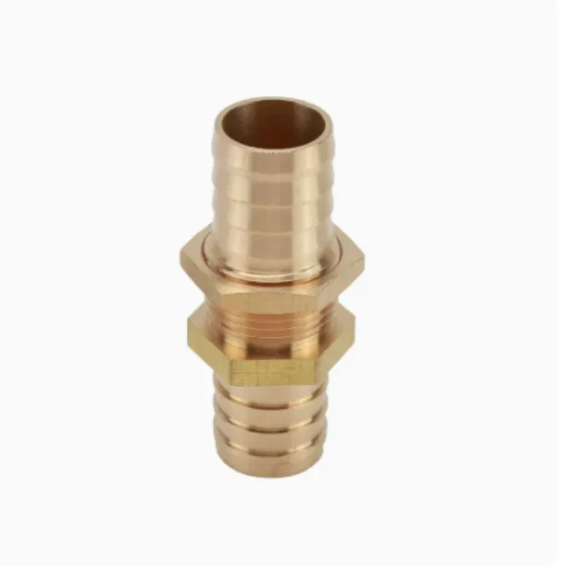 Pipe 6 8 10 12 14 16mm Hose Barb Bulkhead Brass Barbed Tube Pipe Fitting Coupler Connector Adapter For Fuel Gas Water Copper