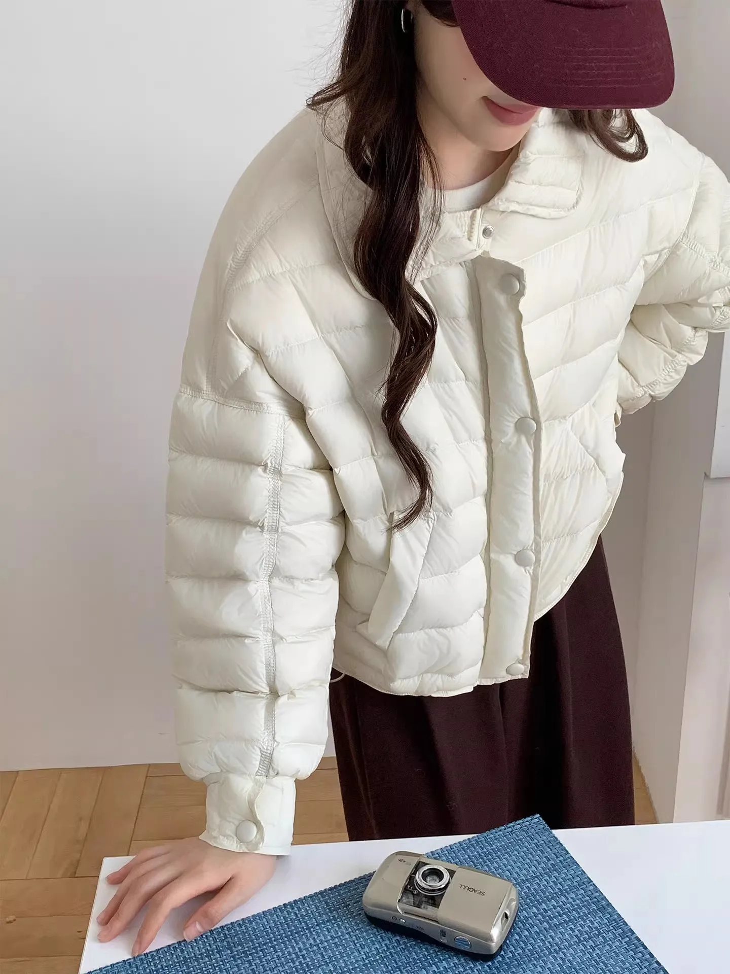 

Корейское модное тонкое хлопковое пальто для женщин, короткое милое хлопковое пальто, простая и повседневная осенне-зимняя новая женская куртка