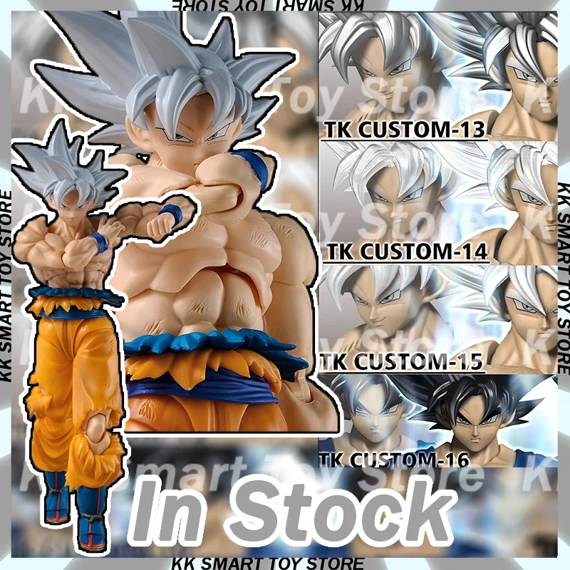 En Stock Tkcustom Tk Tk013 14 15 16 Dragon Ball Shf Ultra Instinct Son Goku 3,0 cabezas personalizado Headsculpt Set figuras de acción Juguetes