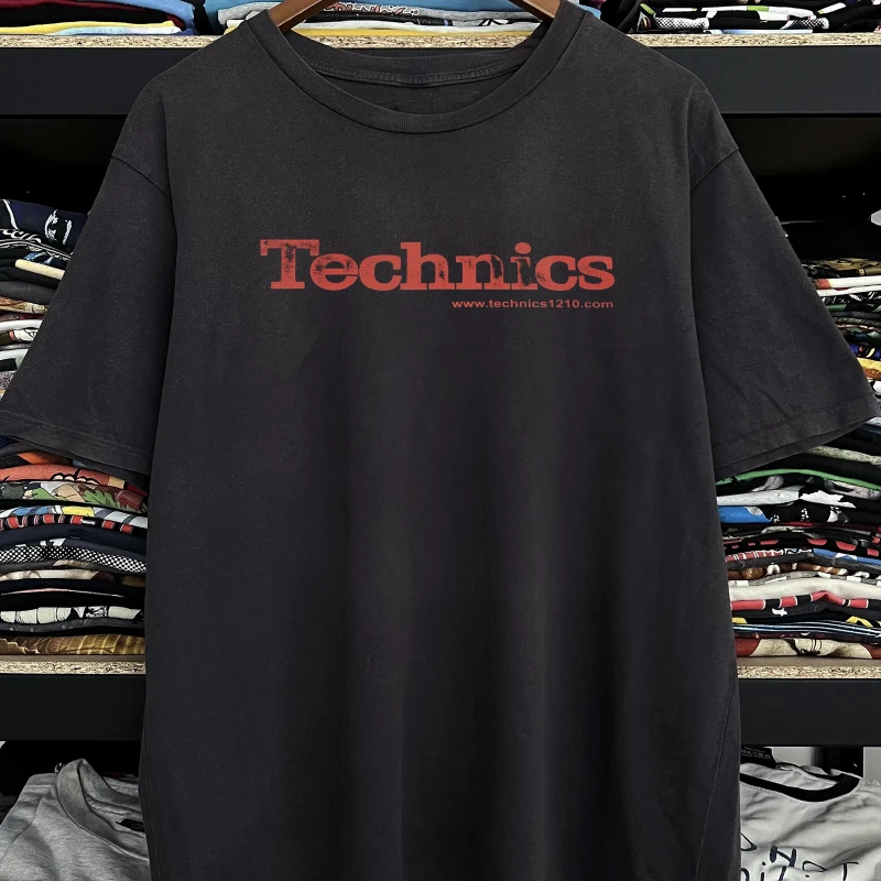 Rare Technics 1210 Washed T-Shirt Black S-4XL Vtg Shirt Graphic 2026 Summer New Women's