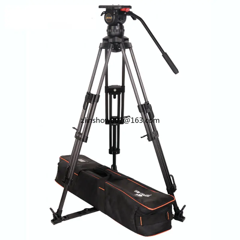 

2022 Photographic Equipment Jiepai V20 Pro Professional Broadcast Heavy Duty Video Camera Tripod With 100mm Bowl