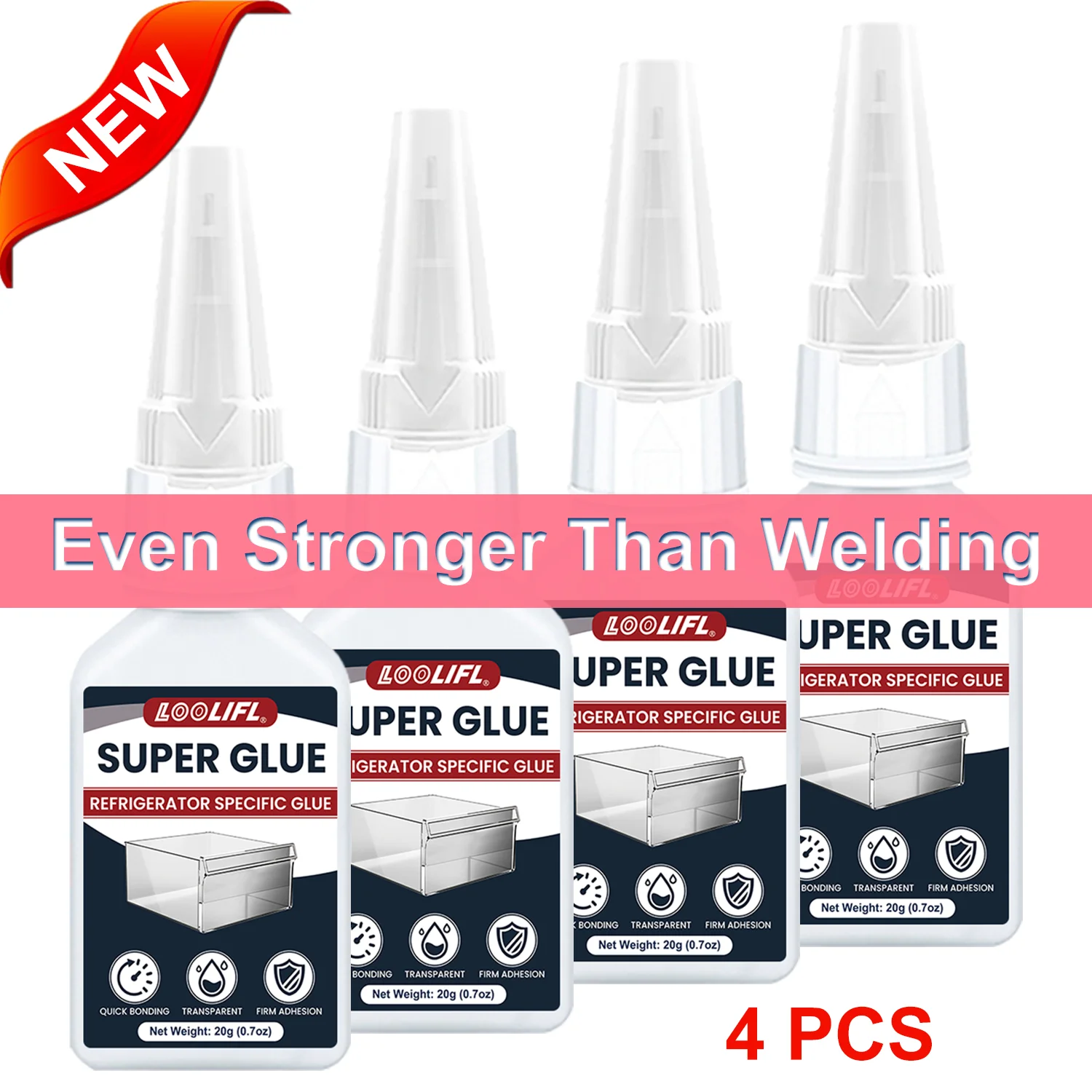 1-5 Stück Flüssiger Superkleber für Holz, Gummi, Metall, Glas, Cyanacrylat-Klebstoff, Schreibwaren, Nagelgel, Sofortige Starke Haftung, Leder