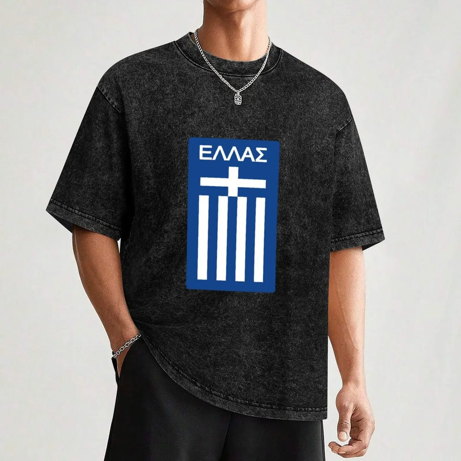 그리스 국기 티셔츠 티셔츠 맞춤 인쇄 남자 티셔츠 티셔츠
