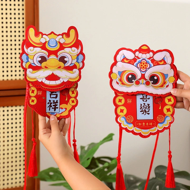 1 قطعة السنة الصينية الجديدة المغلفات الحمراء 2025 ثعبان العام محظوظ الحزم الحمراء زودياك الجوف الإبداعية محظوظ المال مهرجان الربيع العناصر #5