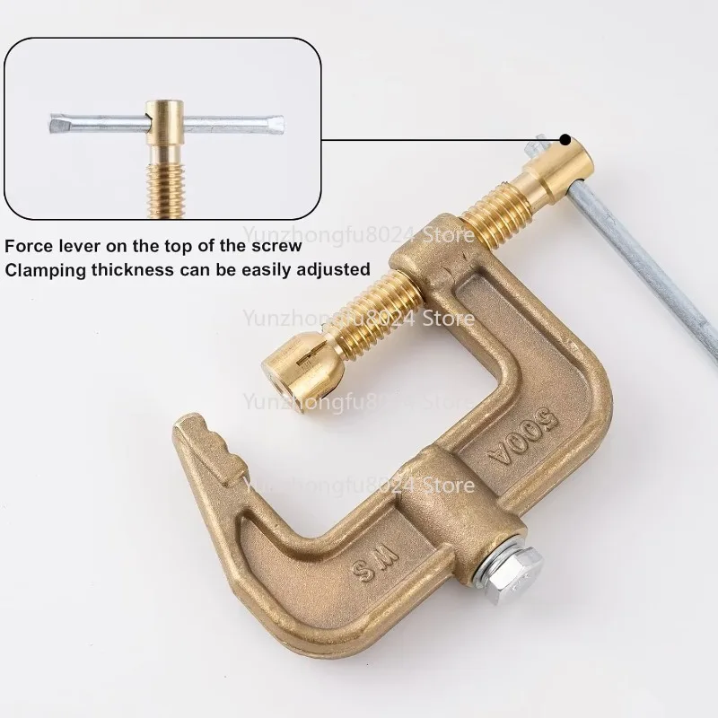 Welded Ground Clamp 500 Amps Type G Solid Brass Clamp Range Up To 44mm Ground Clamp
