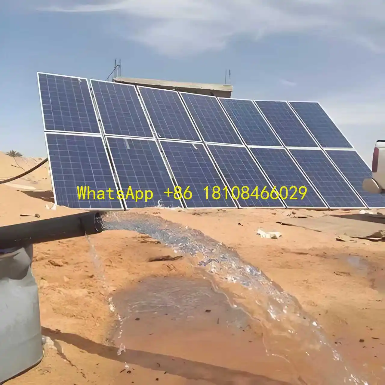 Granjas de bombas de agua solares de 2200W y 220V para hidroponía con caudal de panel solar: 8m3/h profundidad de pozo/cabeza: 216m resistente al aire libre