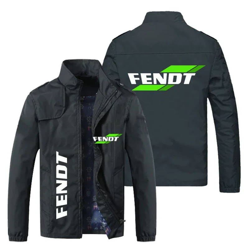 

New Spring Autumn Men’s Casual Fendt Logo Windbreaker Print Zipper Slim Hip-Hop Bomber Jacket Male Coats