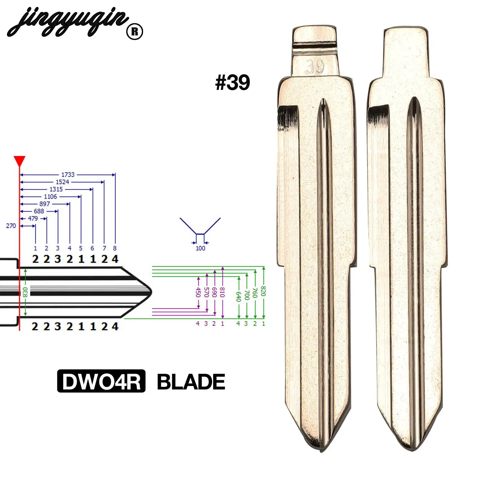 jingyuqin 10szt Do Opel Chevrolet Lefeng Do Buick Zamiennik Flip Zdalny kluczyk samochodowy DWO4R DWO4 HU46 YM28 Blade Fob