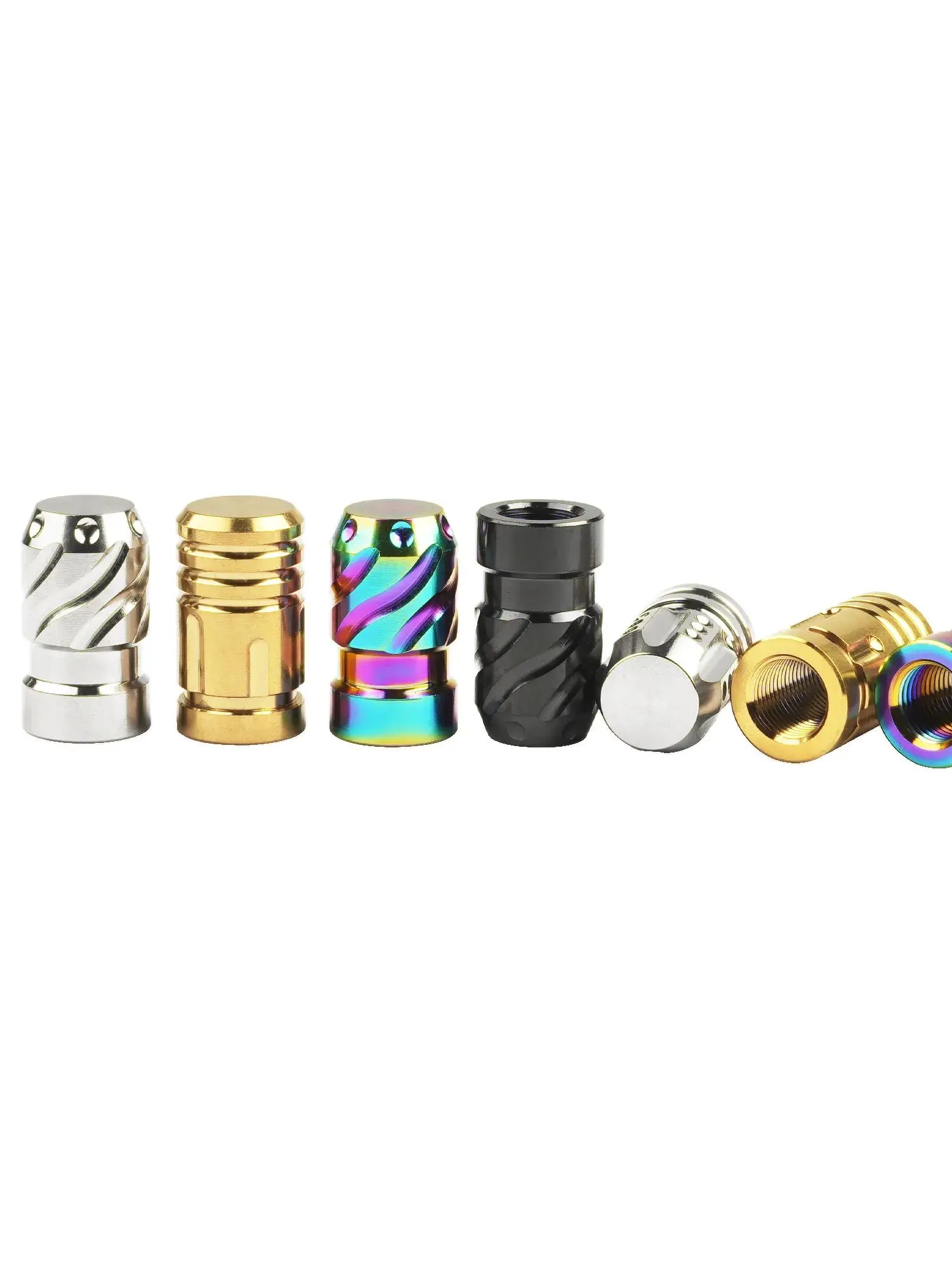 AliExpress NONE Yaruijia Titanium Bike Schrader American valve cover head Valve Caps for Road MTB Bicycle Wheel Dust Valve Tyre Dustproof Cover