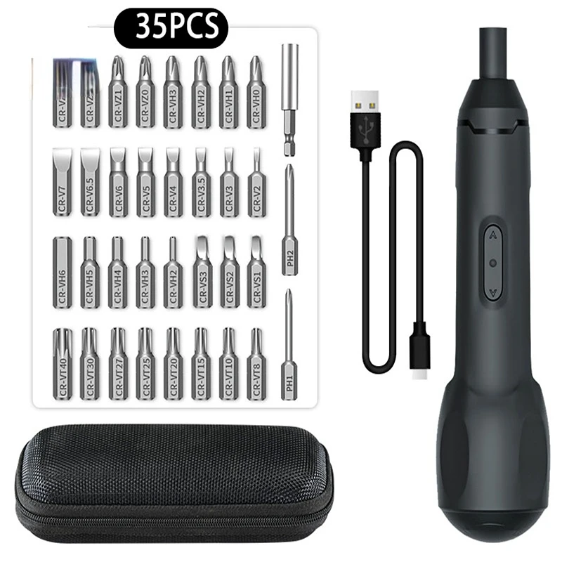 Youpin chave de fenda elétrica recarregável mini casa conjunto chave de fenda motorista multifunções sem fio chave de fenda elétrica ferramenta mão