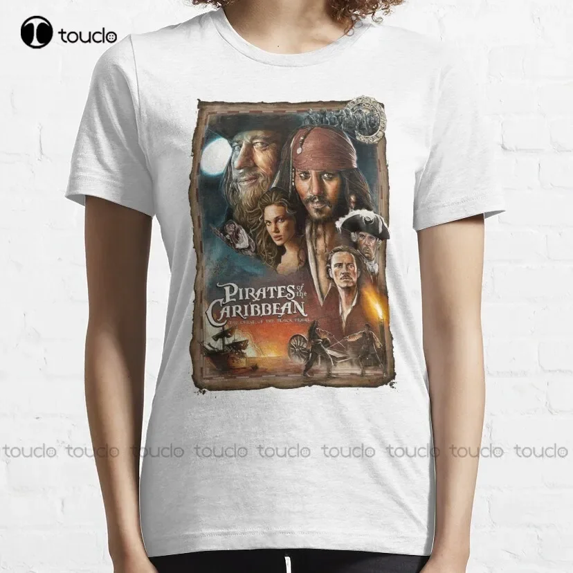 The Curse Of The Black Pearl Classic T-Shirt Johnny Depp Funny Shirts For Women Xs-5Xl Size Retro