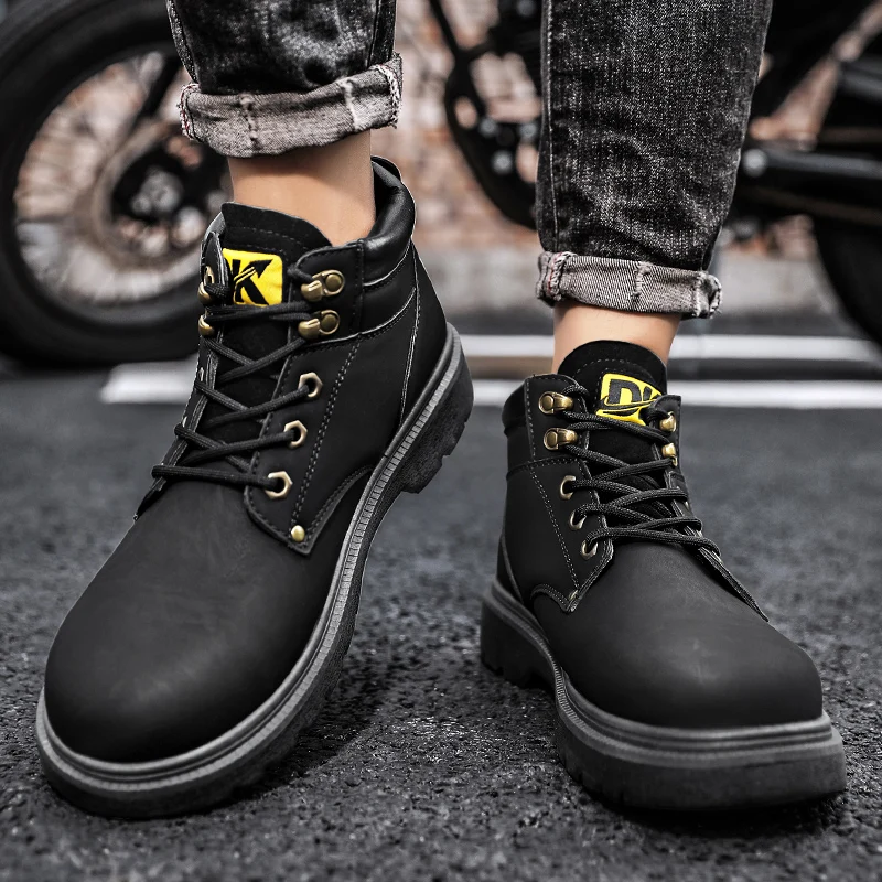 Casual Sneaker Ankle Boots Loafers Platform Sports Shoes Sports and Leisure Men's Autumn Sneakers Non-slip Safety Shoes Fashion