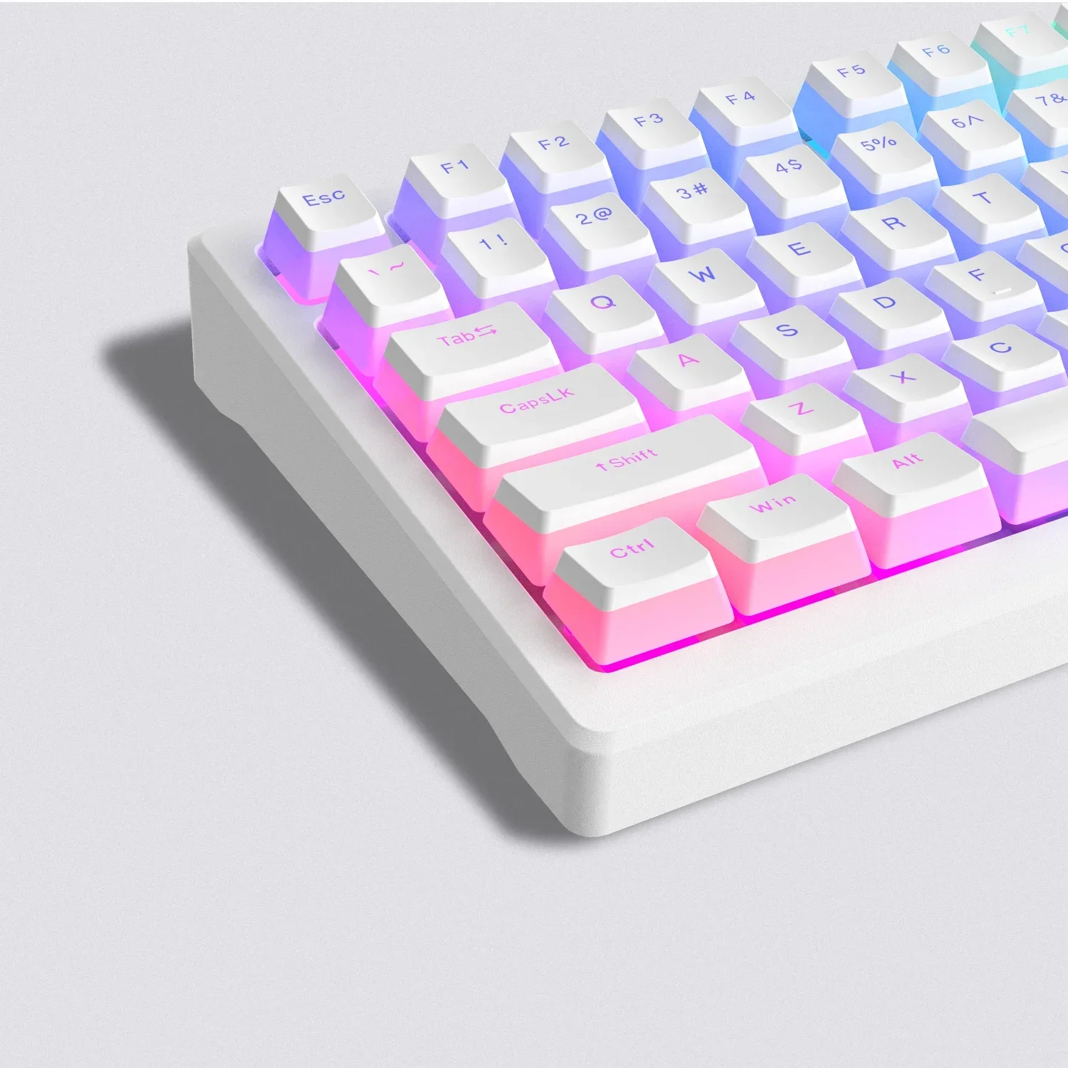 

Highly engraved transparent keycap PBT creative personality customized double leather milk 165 keys