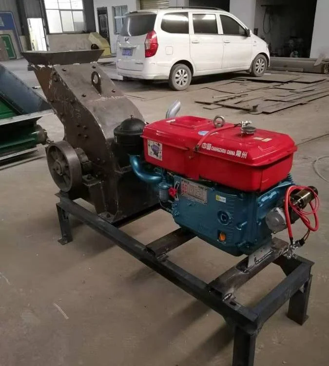 Portable Mini Engine Hammer Mill Crusher, Small Mobile Coal Glass Gold Ore Rock Crushing Machine Stone Crushing Machine