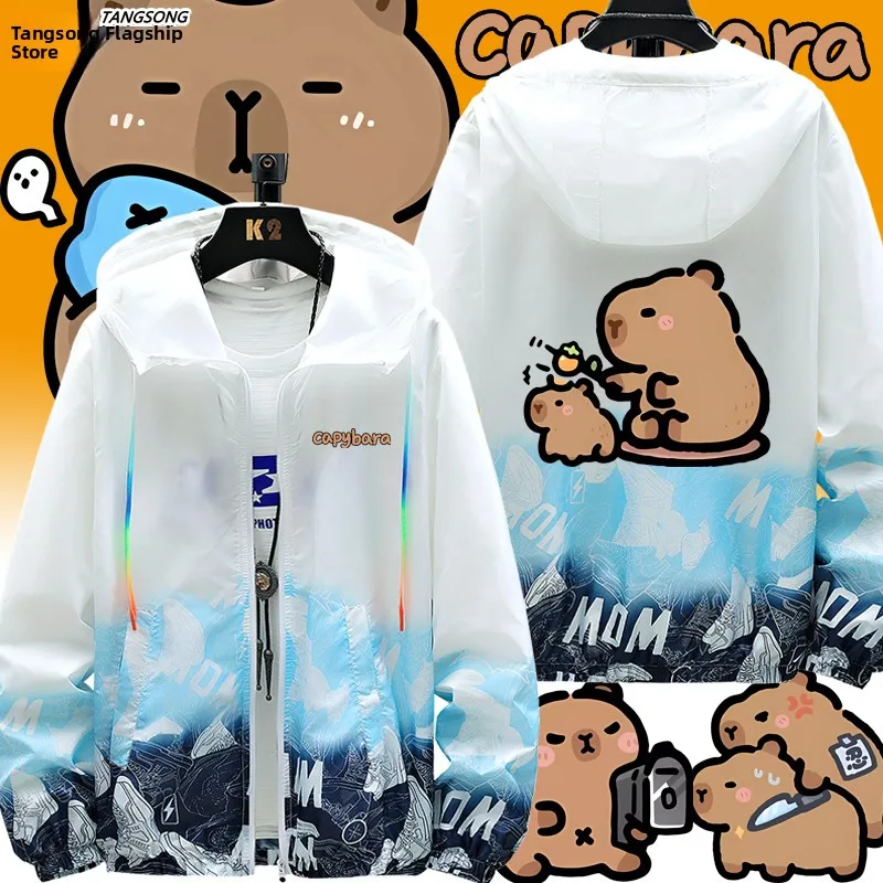 

Ultra-Thin Breathable Water King Cartoon Sun Protection Jaet for Men And Women Casual Summer Outerwear Polyester Fiber